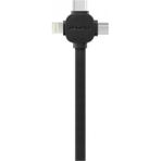 Lightning + Micro + Type-C 3in1 USB Kablo Cl-82 Siyah 1 Mt. - Beyaz - RENK