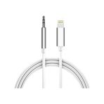 Lightning To 3.5mm Aux Ses Kablosu 1 metre Çevirici Dönüştürücü - Beyaz
