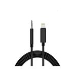 Lightning To 3.5mm Aux Ses Kablosu Çevirici Dönüştürücü Kablo 1 Metre - Siyah