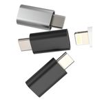 Lightning - USB C adaptörü (3 adet) iPhone 16 Pro Max için C tipi fiş Apple MFi sertifikalı şarj cihazı kablosu iPad MacBook Charger Connector Samsung S25 Thunderbolt araç aksesuarı ile uyumlu