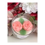 lıghts of candle handmade & 2020 Şakayık Çiçekli Çiçek Kokulu Bardak Mum