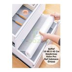 LightSpace 10 Mt X 45 Cm Şeffaf Kaydırmaz Pvc Buzdolabı Raf Masa Çekmece Ayakkabılık Koruyucu Leke Tutmaz Örtü