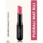 Lightweight Lip Powder Ultra Hafif Nemlendirici Stick Mat Ruj (011 Pink For Night) 8682536061841 - PEMBE.