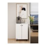 LİGNO MOBİLYA Modern 3 Raflı Çok Amaçlı Dolap - 87x50x30 cm Mutfak & Banyo Düzenleyici - Robot Süpürge Uyumlu - Kiler Dolabı