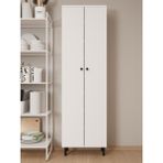 Ligno Mobilya Modern Çok Amaçlı Kiler Erzak Dolabı - 7 Raflı Devasa Mutfak & Banyo Düzenleyici, Robot Süpürge Uyumlu 172X50X30 cm - Beyaz