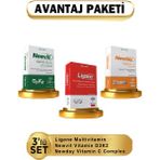 Ligone Multivitamin & Multimineral + Newvit D3K2 + Newday Vitamin C Complex 3lü ( Avantajlı Paket ) - Aromasız