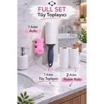 LİGROUND Full Set Tüy Toplayıcı Rulo | 2 Yedek 1 Rulo 1 Askı | Evcil Hayvan Kedi Köpek Tüy Toplama