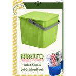 LİGROUND Karetto Rainbow Piknik Sepeti Kağıt Piknik Örtüsü Hediye Piknik Çantası