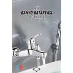 LİGROUND Krom Mix Banyo Bataryası Aç Kapa Banyo Musluk Batarya Sıcak Soğuk Ayarlanabilir