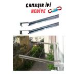 Liground Paslanmaz %100 Alüminyum Kare Balkon Küpeşte - Cam Balkon Askısı - Çamaşır Kurutmalık (6x2,5 Cm)