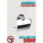 LİGROUND Paslanmaz Krom Kendinden Yapışkanlı Tuvalet Kağıtlığı