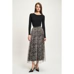 Lijuri Multi Zebra Desenli Tül Etek 4075 R6-J-K1