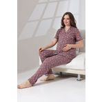 LİKAPA Hamile Ve Lohusa Beyaz Yıldız Ikili Pijama Takımı