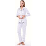 Likapa Interlok Düğmeli Hamile Lohusa Uzun Kol Pijama Takımı 1354-01 - Lacivert - 2XL