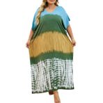 LikeJump Kadın uzun Kaftan artı boyutu gecelik ferah Homewear büyük boy Maxi Kimono kapak Ups elbiseler, B Çok renkli 7, One Size