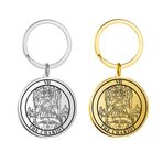 LIKGREAT Tarot Kartları Anahtarlık Unisex Astroloji Kehanet Sihirli Amulet Anahtarlıklar Major Arcana Jewelry, Savaş Arabası, 30mm