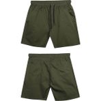 Likralı Büyük Beden 120-157 Kilo Arası İçin Uygun Bedenli Erkek Bağcıklı Gabardin Şort (HAKİ, 7XL)