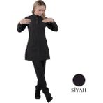 Likralı Doktor & Hemşire Forması Cerrahi Takım Siyah | Brl Tesettür Panda Flex - 2XL