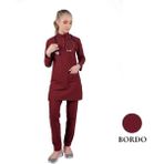 Likralı Doktor & Hemşire Forması Cerrahi Takım Siyah | Brl Tesettür Panda Flex - Bordo - 2XS