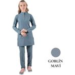 Likralı Doktor & Hemşire Forması Cerrahi Takım Siyah | Brl Tesettür Panda Flex - Goblin Mavi