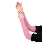 Likralı Kaymayan Sporcu ve Tesettür Kurtarıcı Kolluk - 1 Çift, Pembe, Standart