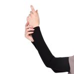 Likralı Kaymayan Sporcu ve Tesettür Kurtarıcı Kolluk - 1 Çift, Siyah, Standart