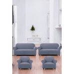 Likrali Pitikare DESEN(3311) Koltuk Kılıfı, Lastikli Esnek Yikanabilir Koltuk Çekyat Örtüsü Gri - 180 x 230 cm
