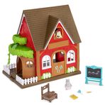 Li'l Woodzeez – Woodland Schoolhouse – Dollhouse Playset – 1 Bebek Figürü, Minyatür Mobilyalar ve Aksesuarlar Dahildir - 3+ Yaş Çocuklar için Rol Yapın