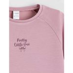 Lila Baskılı Kız Çocuk Soft Touch Sweatshirt ve Pantolon