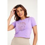 Lila Crop Top The Sea is Calling Summer Vibe Deniz Güneş Kum Yaz Kadın Tişört Kısa Kollu T-shirt Lila