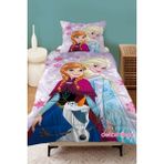 Lila Elsa ve Anna Kartanesi Desenli Kapitone Çocuk Yorgan ve Yastık Kılıfı - 155 x 215 cm - Renkli