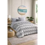 Lila Moon Gri Renkli Çift Kişilik Desenli Kapitone Pike Yatak Örtüsü Takımı (Pike+2 Yastık Kılıfı) - 200 X 230 cm