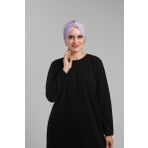Lila Pratik Hazır Geçmeli Tesettür Bone Sandy Pileli Salaş 2121_28