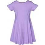 Lila Renkli Basic Kız Çocuk Kısa Kollu Elbise - 2 Yaş