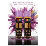 Lila Sprey Boya 200 Ml 2 Adet Südor Hızlı Kuruyan Renkli Profesyonel Canlı Renk Ahşap Plastik Demir Metal Porselen Cam