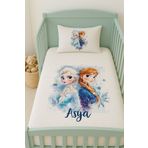 Lilabio %100 Pamuk İsme Özel İsimli 100x150 cm Pike Seti Elsa ve Anna