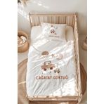 Lilabio %100 Pamuk Isme Özel Isimli Montessori Yatak Nevresim Takımı (100X200 CM) Araba