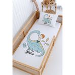 Lilabio %100 Pamuk İsme Özel Montessori Yatak Pike Seti 100x200 Dinazor