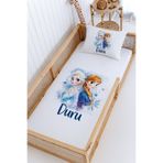 Lilabio %100 Pamuk İsme Özel Montessori Yatak Pike Seti 100x200 Elsa Anna