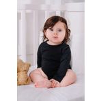 Lilabio (810)%100 Pamuk Siyah Uzun Kollu Bebek Body Siyah 6 Ay