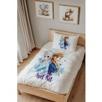 Lilabio İsme Özel Tek Kişilik %100 Pamuk Nevresim Takımı (160X220 CM) Elsa & Anna