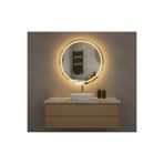 LİLACAM DESİGN 70*70 Oval Dokunmatik Ledli Banyo Makyaj Aynası