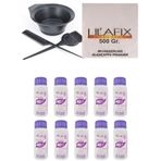 Lilafix 500 gr Toz Saç Açıcı Oryal+10 Adet H.A.SS 40 Volum Oksidan+Boyama Seti