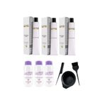 Lilafix 8.0 Açık Kumral 3'lü 60 ml Krem Tüp Boya +3x60 Liviton Oksidan+ Boyama Seti
