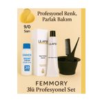 Lilafix LIL’AFIX Profesyonel Saç Boya Seti 9/0 Sarı %6 (20 Vol) Oksidan Krem, Karıştırma Kabı & Fırça