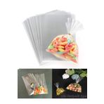 LilaHediyelikEşya 200 Adet Şeffaf Jelatin Poşet 10x15 Cm Şeker Kurabiye Aksesuar Poşeti / Bantsız Torba 10*15