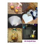 LilaHediyelikEşya 50 Adet Şeker Kurabiye Aksesuar Poşeti 10x15 Cm Parlak Jelatin Poşet Bantsız Torba 10*15