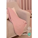 Lilalinda Bebek Pike/battaniye, %100 Pamuk 4 Kat Müslin-nakış Detaylı