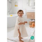 Lilalinda Bebek/çocuk Bornoz 4 Kat Müslin Panço Pembe Nakışlı %100 Pamuk - Krem - 1 - 3 Yaş