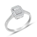 Lilarote 0.35 Ct. Modern Tasarım Baget Kare Tektaş Yüzük
